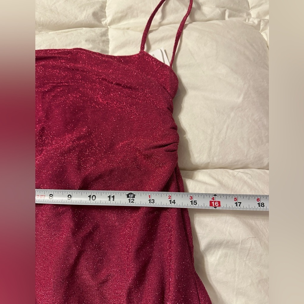 Reformation Pink Sparkle Breslin Dress - NWT - Size XL - Picture 15 of 16